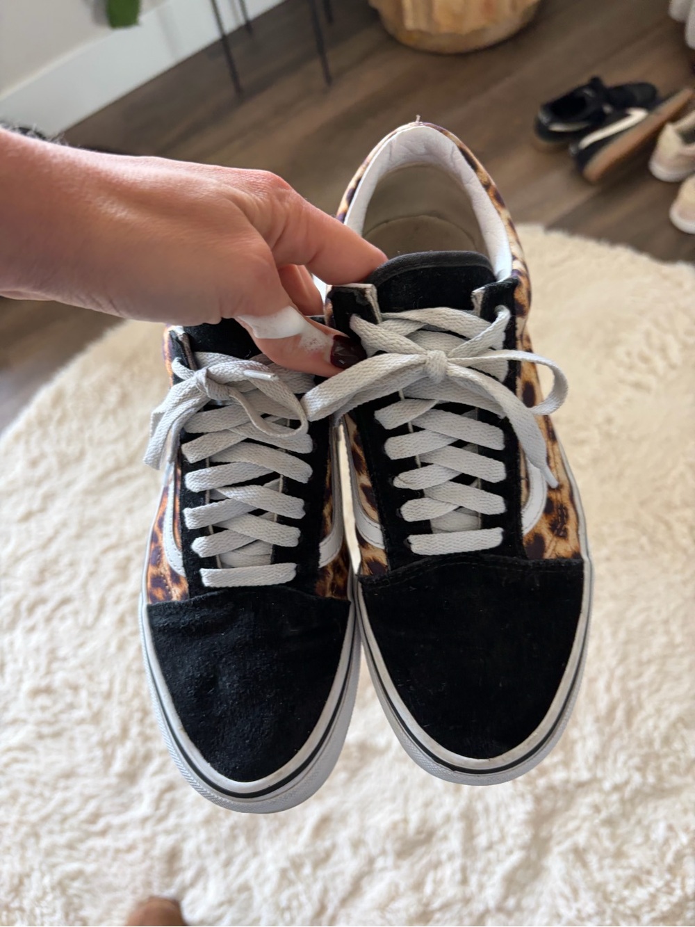 Vans Leopard Print Low-Top Sneakers - Black & Brown